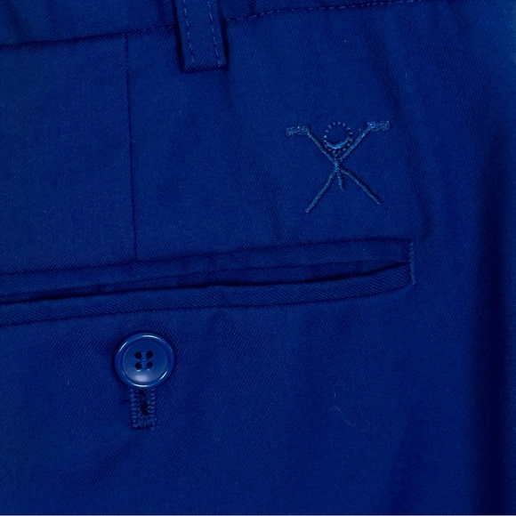 BOCACCIO GOLF Men’s Pleated Front Deep Royal Blue Golf Shorts, Size 36 - Picture 12 of 13